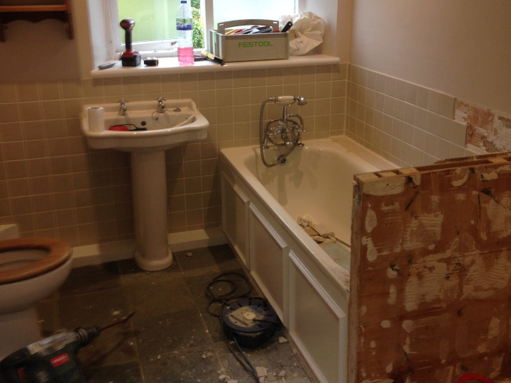 Bathroom fitters in Cirenecster before pictures